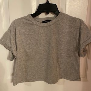 Grey crop top